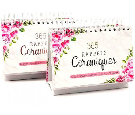 Calendrier Perpétuel – 365 Rappels Coraniques Quotidiens – Rose – Éditions Hadieth Benelux