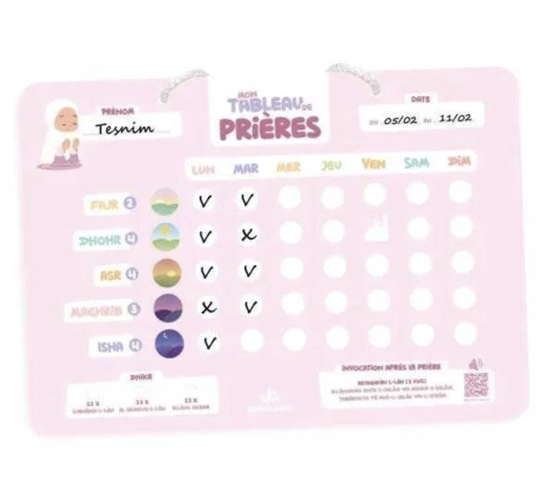 Mon Tableau de Prières – Apprendre les prières (Salat) avec DeeniLearn
