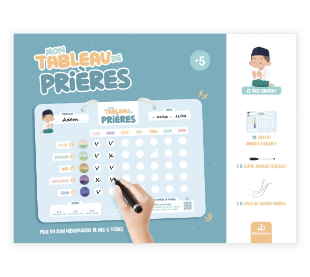 Mon Tableau de Prières – Apprendre les prières (Salat) avec DeeniLearn