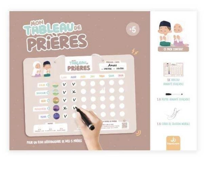 Mon Tableau de Prières – Apprendre les prières (Salat) avec DeeniLearn