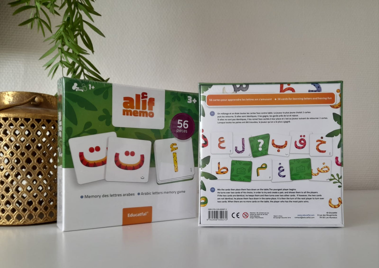 ALIF MEMO jeu de mémoire - Apprendre l'Alphabet Arabe – Jeu Éducatif pour Enfants