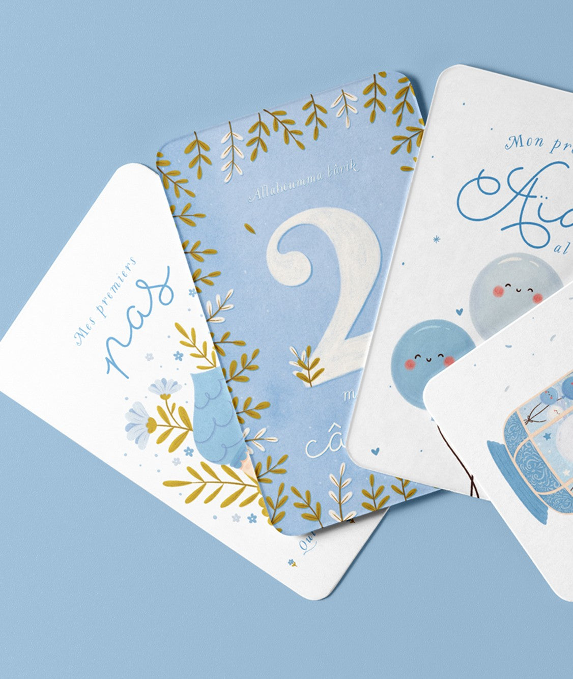 Carte Bébé garçon Musulman – Célébration de la Première Année et Étapes Importantes - Deenilearn