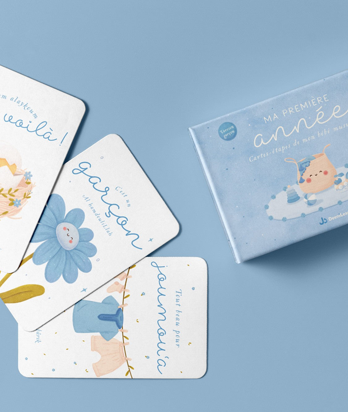 Carte Bébé garçon Musulman – Célébration de la Première Année et Étapes Importantes - Deenilearn