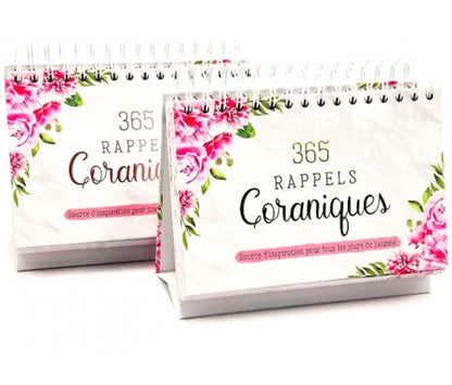 Calendrier Perpétuel – 365 Rappels Coraniques Quotidiens – Rose – Éditions Hadieth Benelux