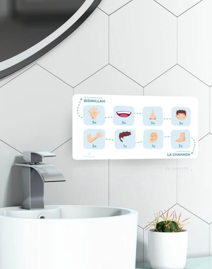 Tableau des Ablutions à Accrocher – Apprendre les étapes des ablutions (wudu) avec DeeniLearn