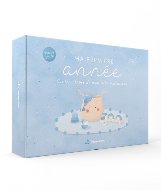 Carte Bébé garçon Musulman – Célébration de la Première Année et Étapes Importantes - Deenilearn