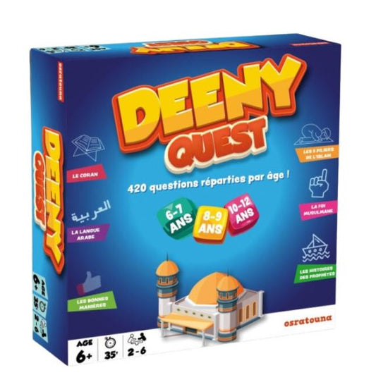 Deeny Quest - Jeu Éducatif Islamique pour Enfants - 6 Thèmes et 3 Niveaux pour Apprendre l'Islam en S'Amusant