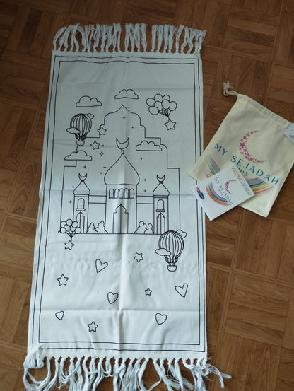 Tapis de Prière à Colorier pour Enfants – Apprendre en S'amusant